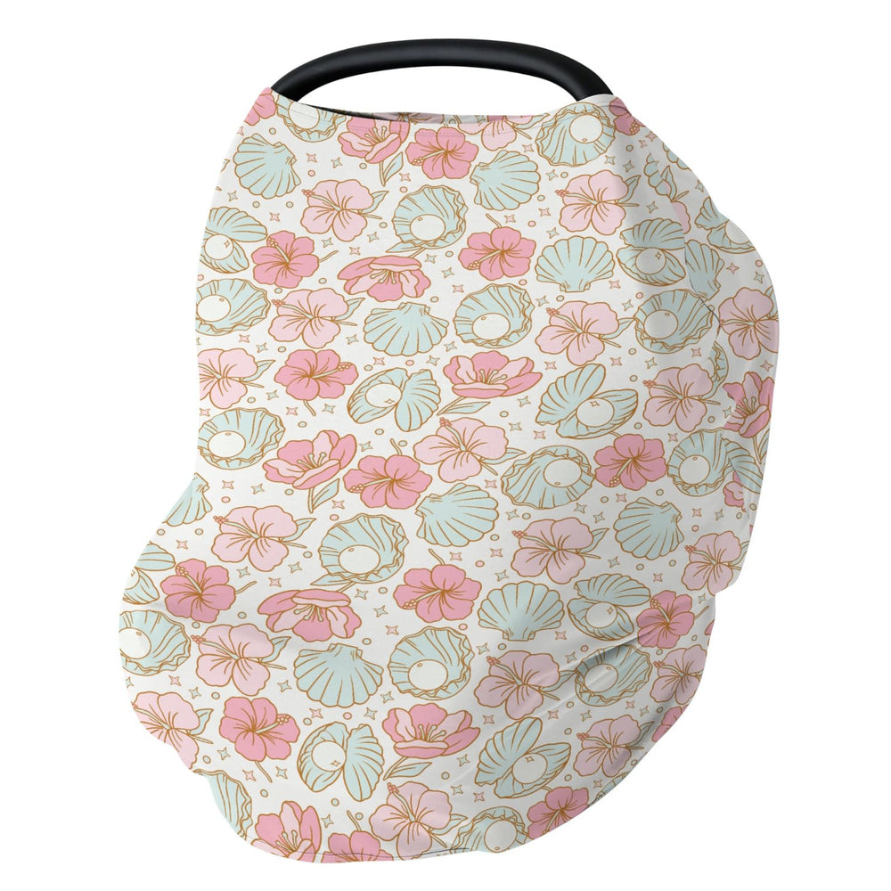 ZoUbqchY Boho Summer Mermaids car seat cover shields baby from sun and wind.