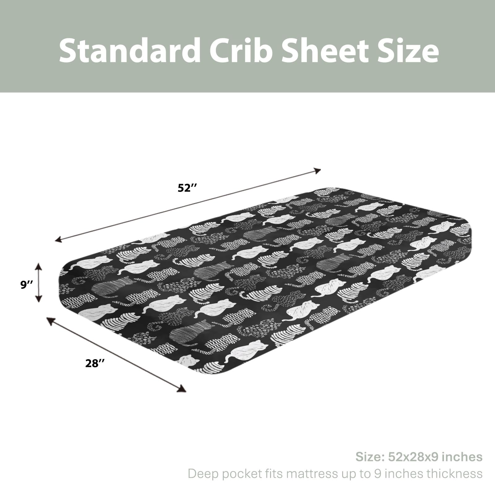 ZoUbqchY breathable, cozy baby sheet for peaceful sleep
