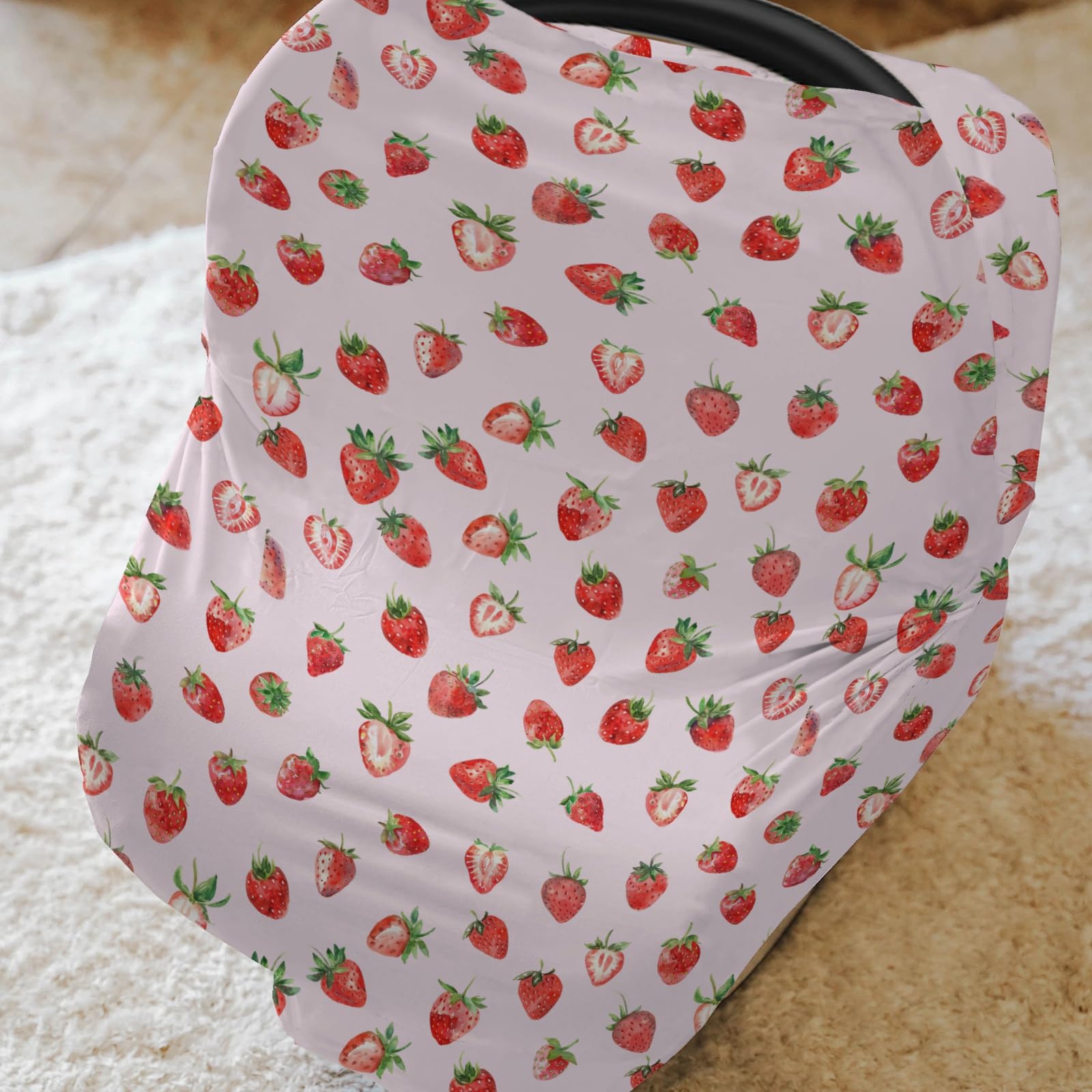 ZoUbqchY breathable fabric car cover highlights airflow for comfortable on-the-go nursing.