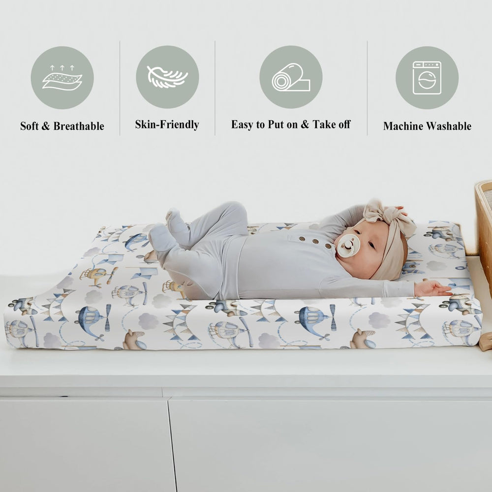 ZoUbqchY breathable silky polyester fabric ensures comfortable diaper changes.
