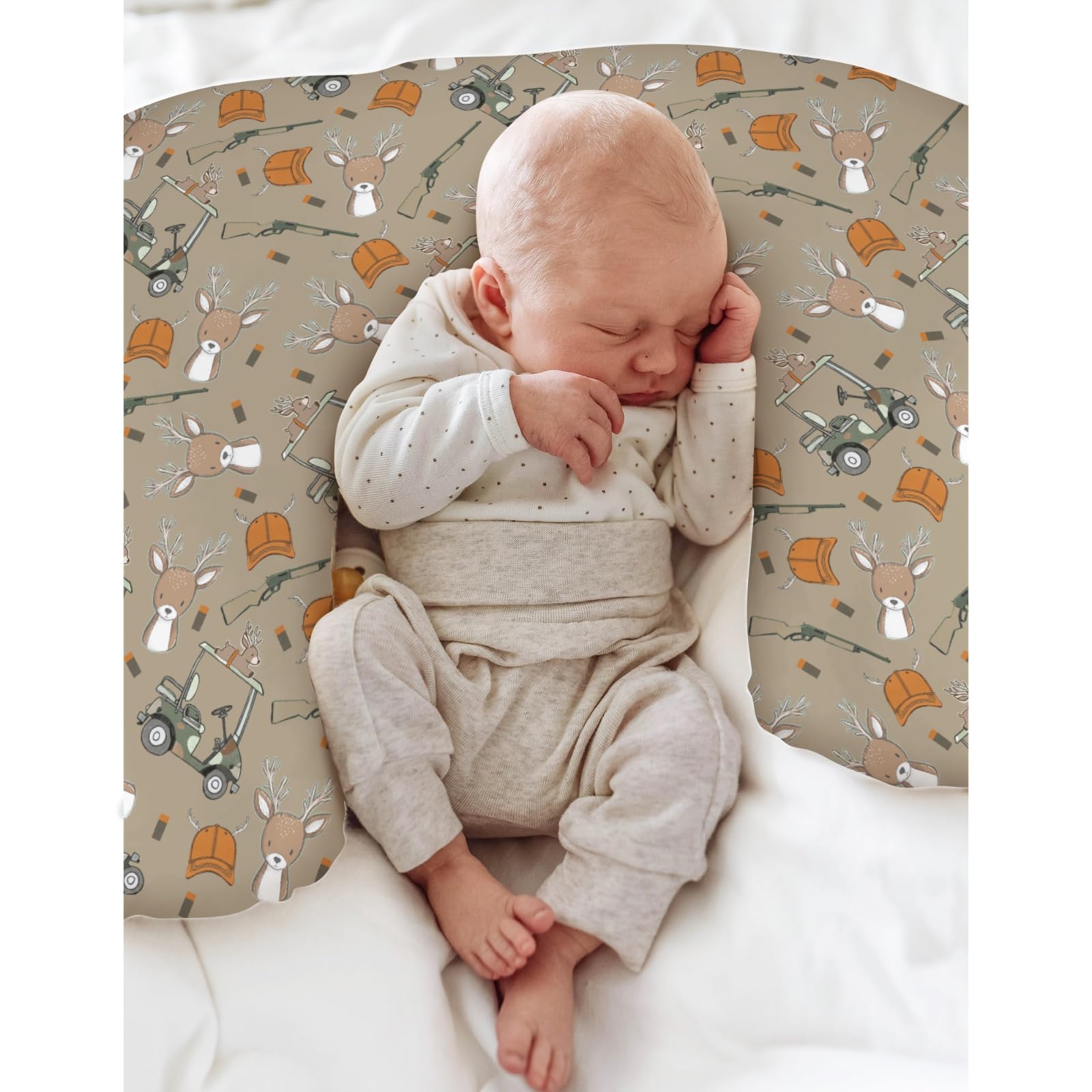 ZoUbqchY brown nursing pillow cover, stylish nursery accent