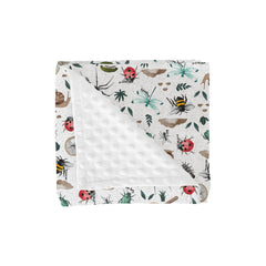 ZoUbqchY Bugs Hunt blanket with plush front for cozy cuddles