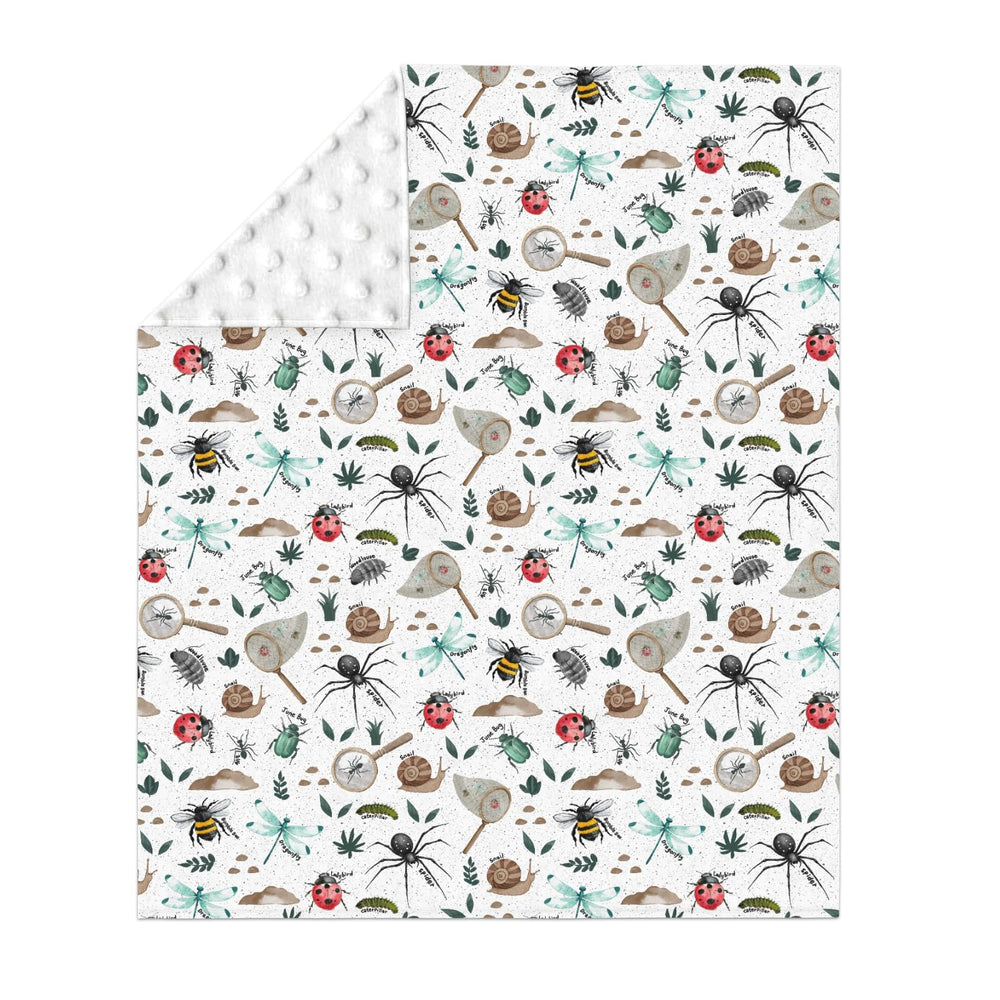 ZoUbqchY Bugs Hunt blanket back dotted fleece for breathable warmth