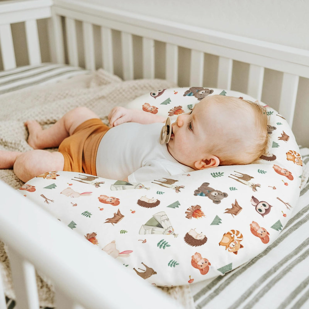 ZoUbqchY bunny nursing pillow cover—soft print suits both boys and girls.
