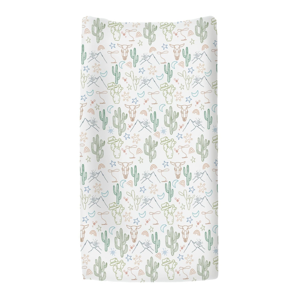ZoUbqchy cactus mountain design changing pad cover adds playful nursery decor while staying soft.