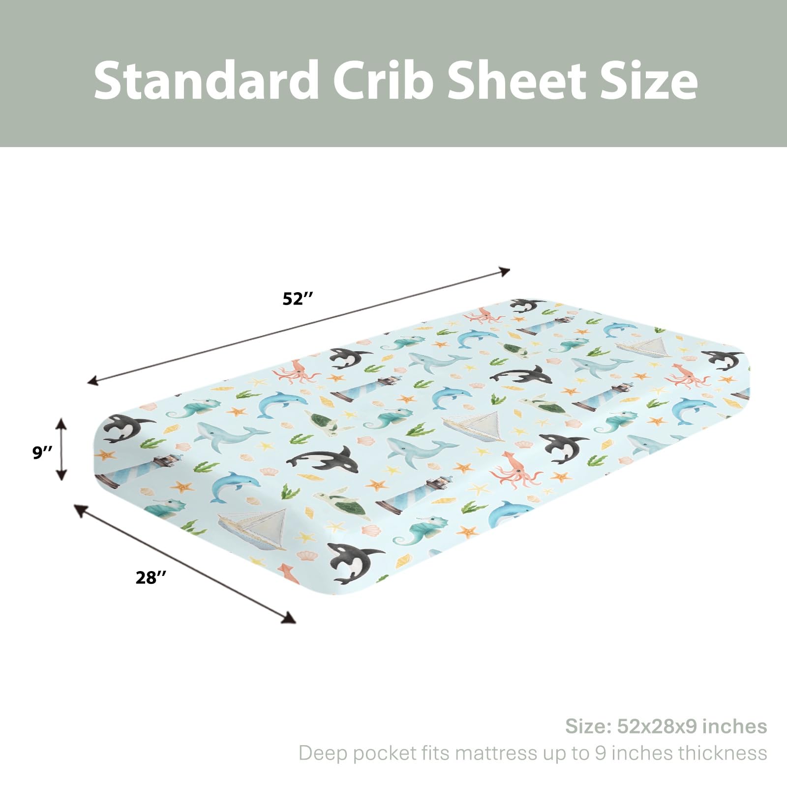 ZoUbqchY lighthouse pattern for calming nursery accents