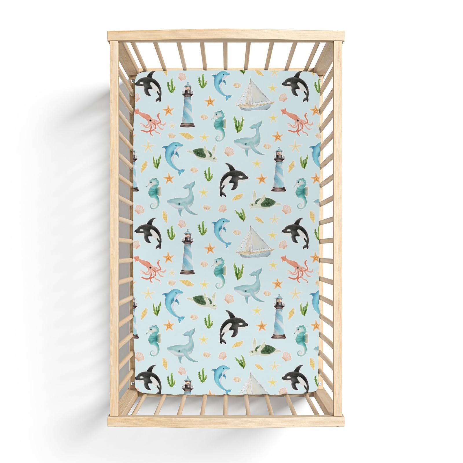 ZoUbqchY unisex crib sheet suitable for boys or girls