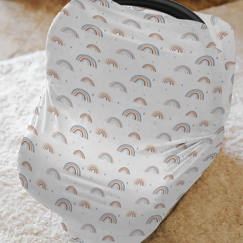 Zoubqchy colorful rainbow drops stretchy cover offers breathable airflow.