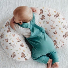ZoUbqchY cow and rooster motif cover fits most U-shaped nursing pillows