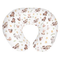 ZoUbqchY cute farm animals nursing pillow cover with soft, breathable fabric for baby comfort