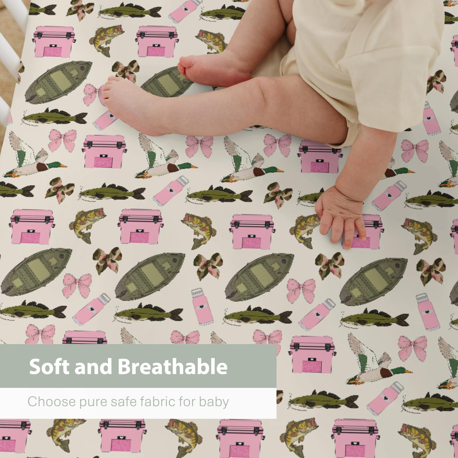 ZoUbqchY fade-resistant, machine-washable crib sheet for easy care