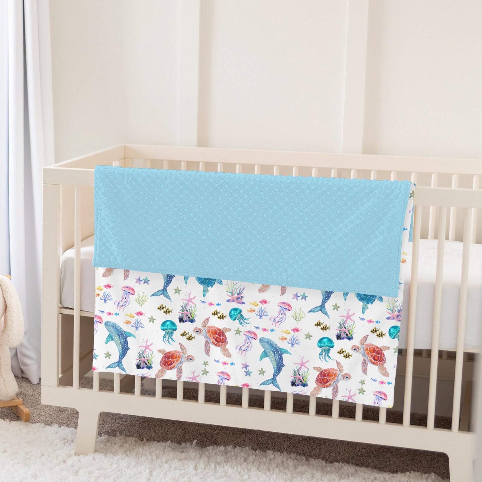 ZoUbqchY double-layer dotted-back blanket for added texture