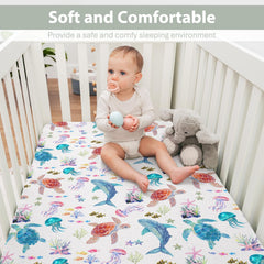 ZoUbqchY whale crib sheet adds ocean charm and crib comfort