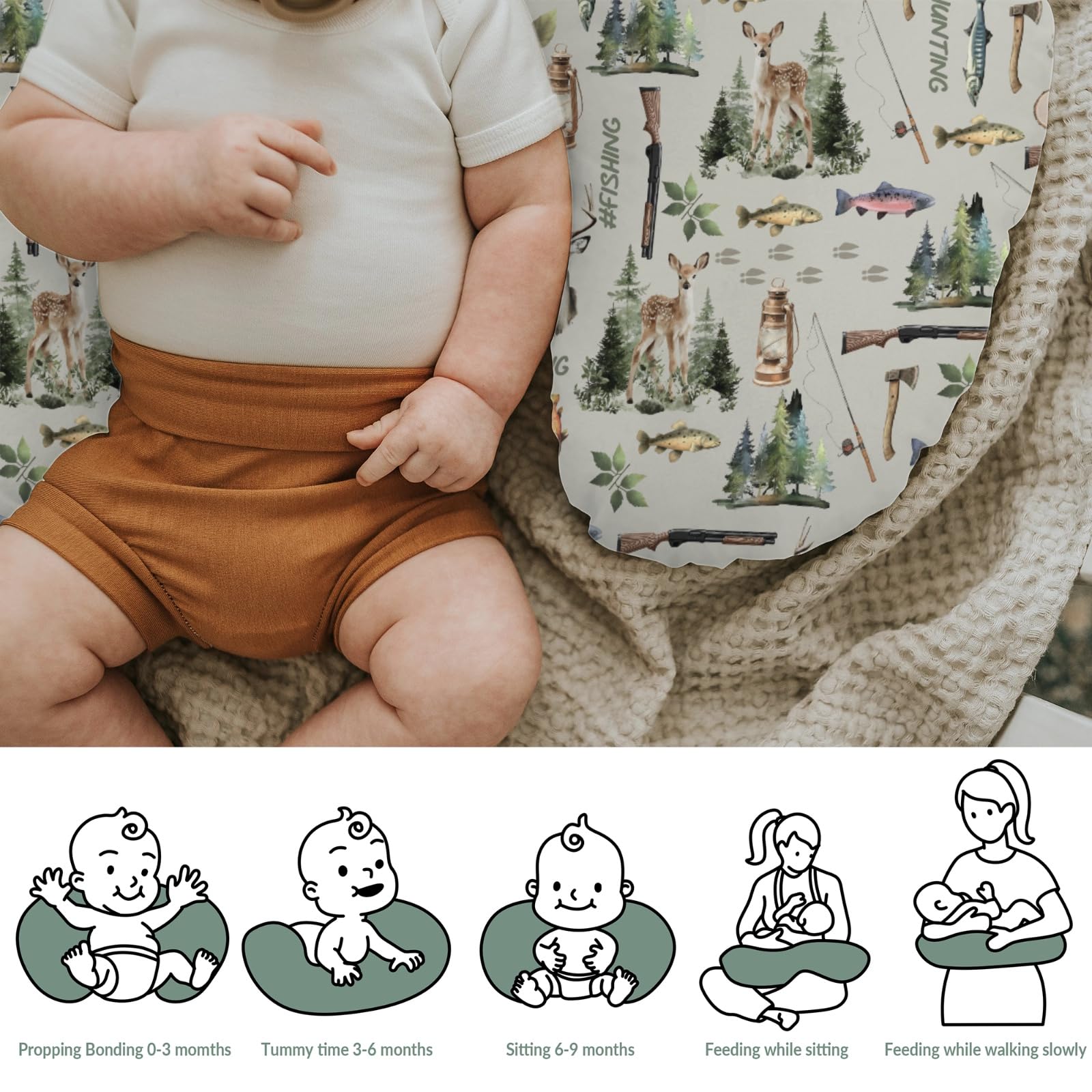 ZoUbqchY fits most nursing pillows for versatile nursery setups.