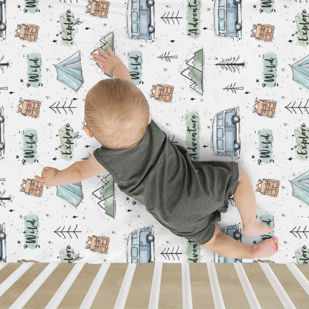 ZoUbqchY fitted crib sheet with elastic edge stays flat