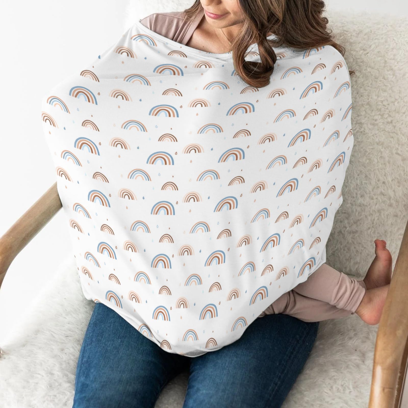 Zoubqchy five-in-one nursing cover for car, stroller, or feeding.