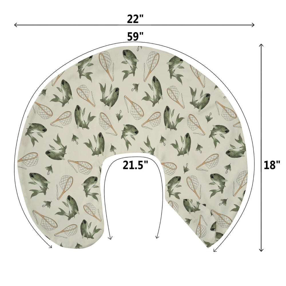 Easy care ZoUbqchY Gone Fishing nursing pillow cover for daily use