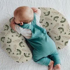 Closeup of ZoUbqchY Gone Fishing fabric, soft polyester texture