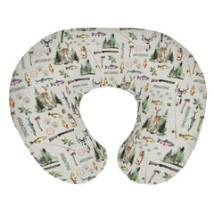 ZoUbqchY gone-fishing pattern nursing cover adds cozy nursery charm.