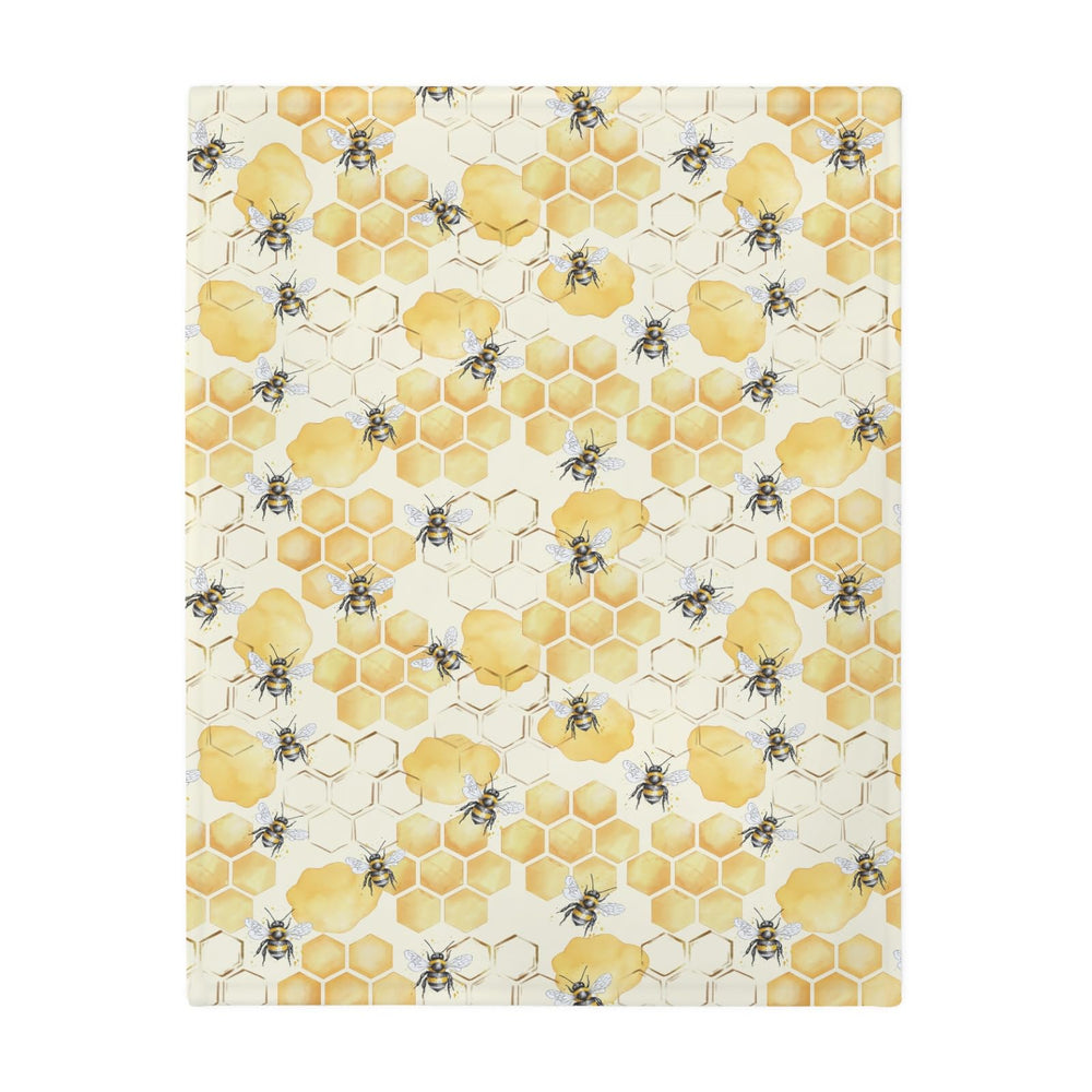 ZoUbqchY honeycomb bees blanket 40x50 ready for toddlers' naps.