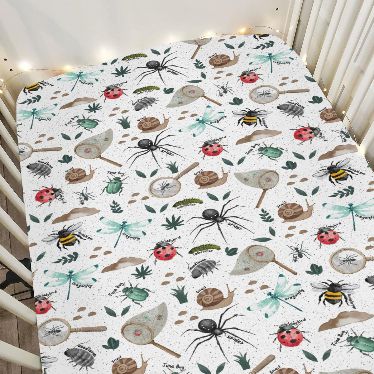 ZoUbqchY Hunt crib sheets provide a soft, breathable surface for restful nights.