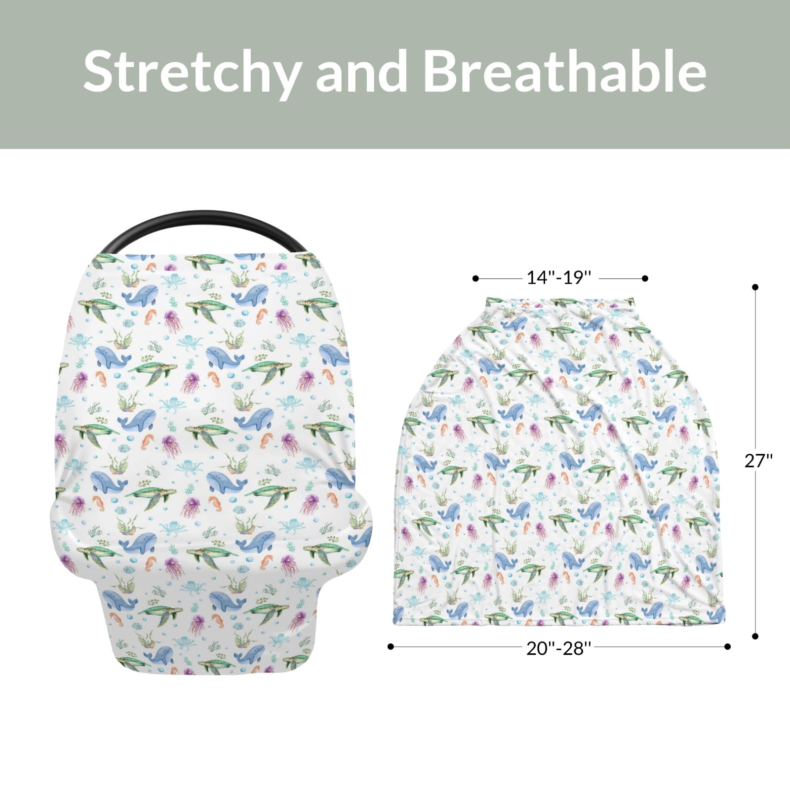 ZoUbqchY jellyfish car seat cover increases privacy during feeds.