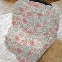ZoUbqchY Mermaids floral nursing cover provides private feeding with breathable fabric.