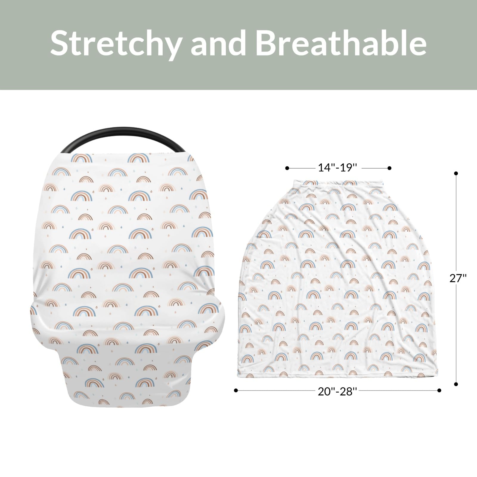 Zoubqchy versatile cover fits most strollers and car seats on the go.