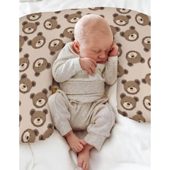 ZoUbqchY bear-design cover adds cozy charm to nursery decor.