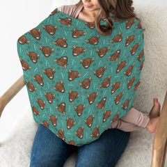 ZoUbqchY nursing cover provides breathable privacy for breastfeeding in public