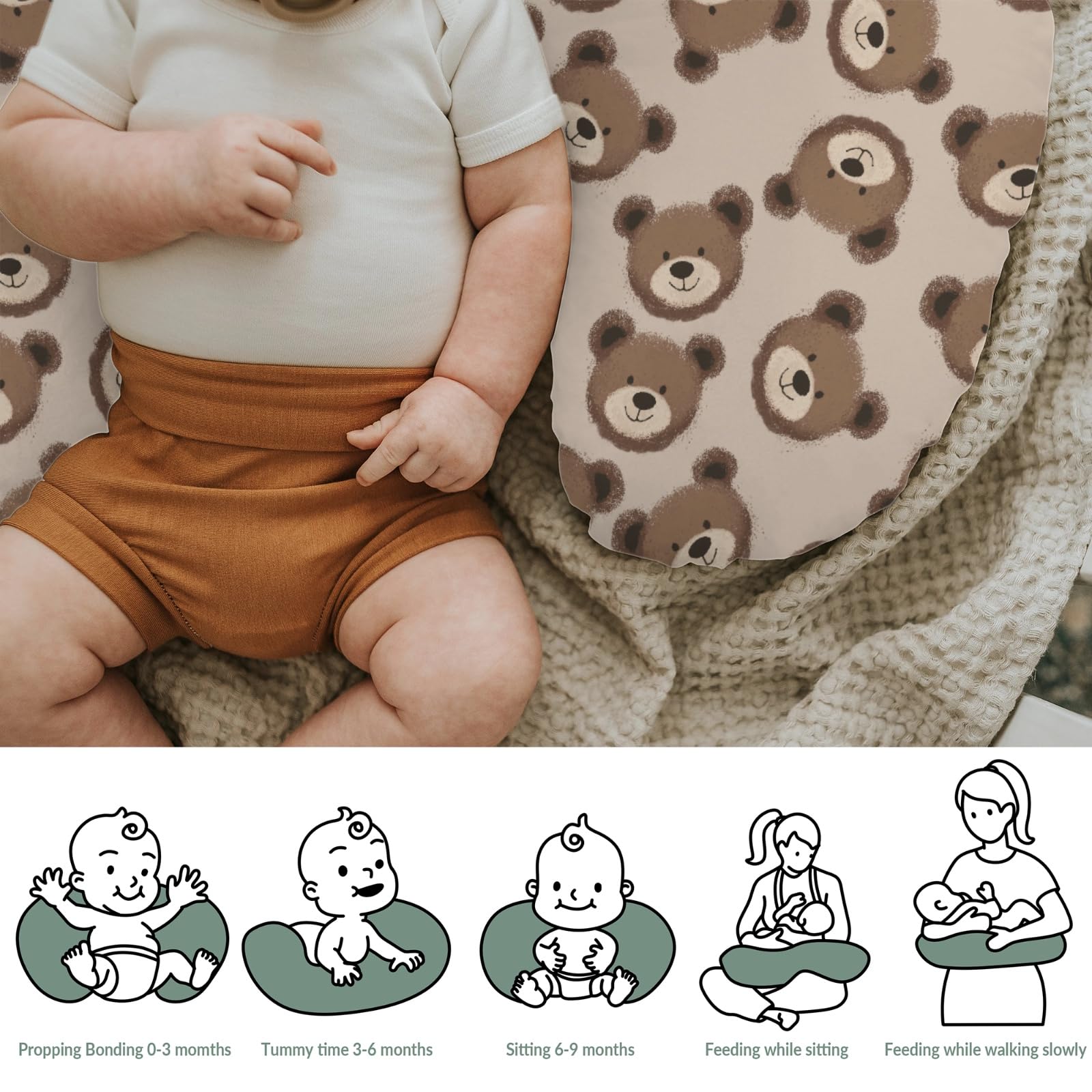 ZoUbqchY durable, machine-washable cover withstands frequent laundry.