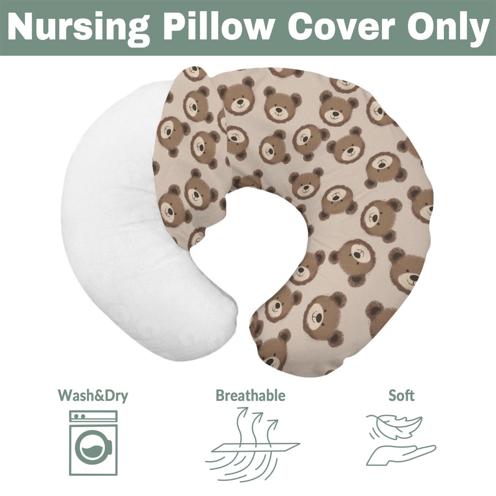 ZoUbqchY soft texture and calming bear design for calm feeding.