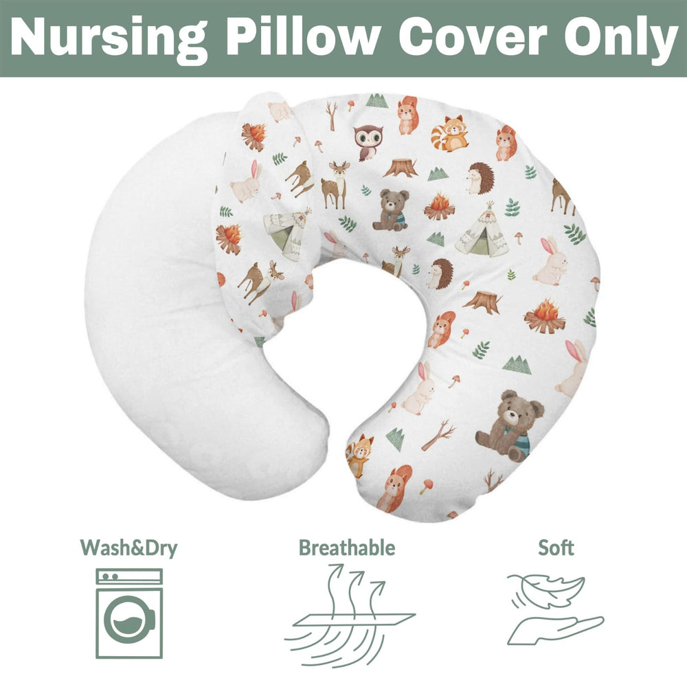 ZoUbqchY owl nursing pillow cover—cute design enhances cozy feeding rituals.