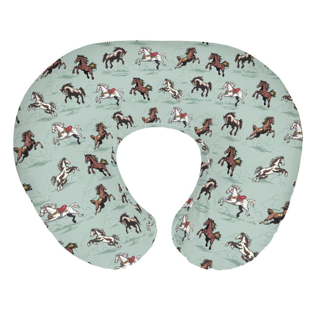 ZoUbqchY retro wild horses nursing cover in soft breathable fabric for feeding