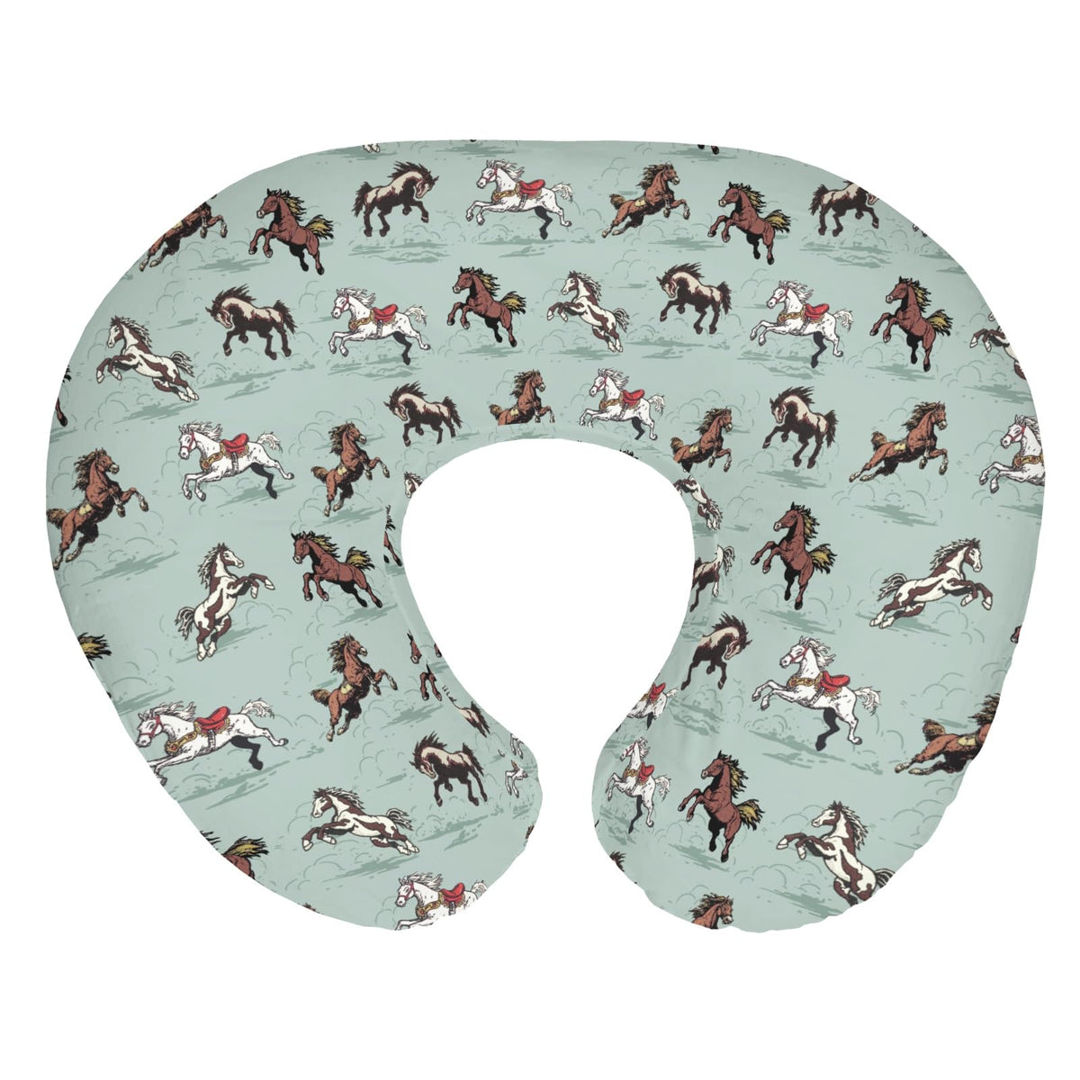 ZoUbqchY retro wild horses nursing cover in soft breathable fabric for feeding