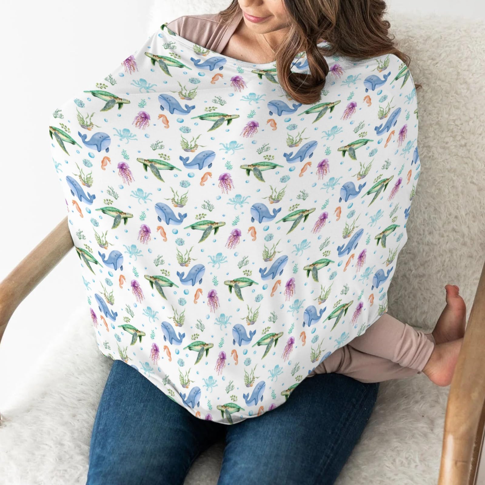 ZoUbqchY sea turtle car seat cover remains breathable and comfy.
