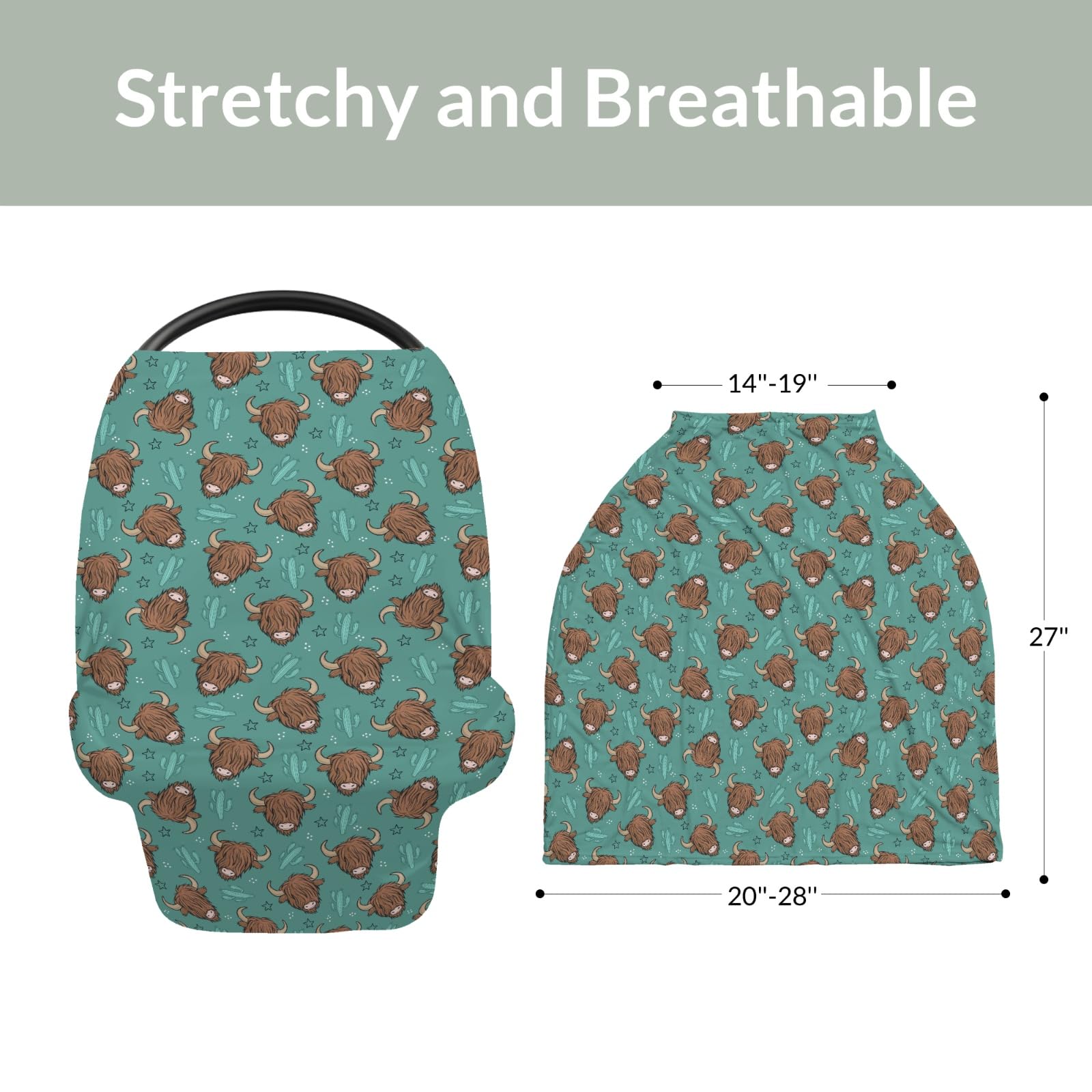 ZoUbqchY shopping cart cover creates a clean, soft space for baby