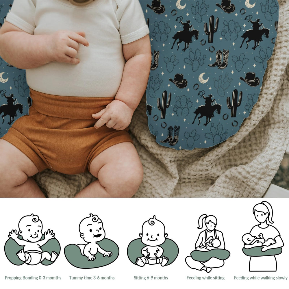ZoUbqchy fits 22x18 inch U-shaped pillows for a snug, stable feeding moment.