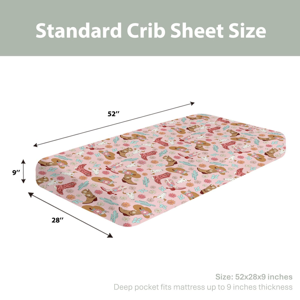 ZoUbqchy 52x28 inch crib sheet with 9 inch deep pocket stays snug