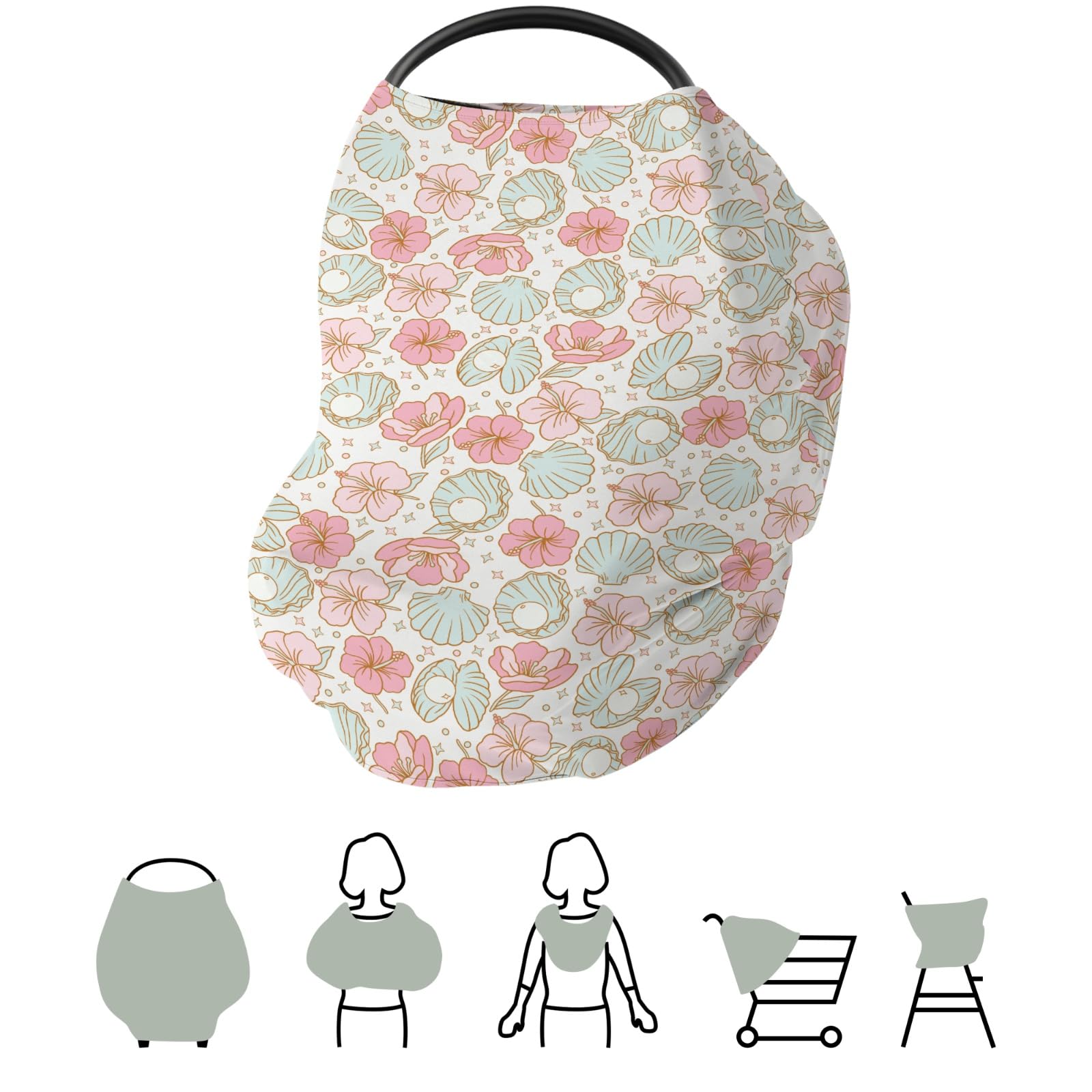 ZoUbqchY Soft breathable fabric cover keeps baby comfortable on the go.