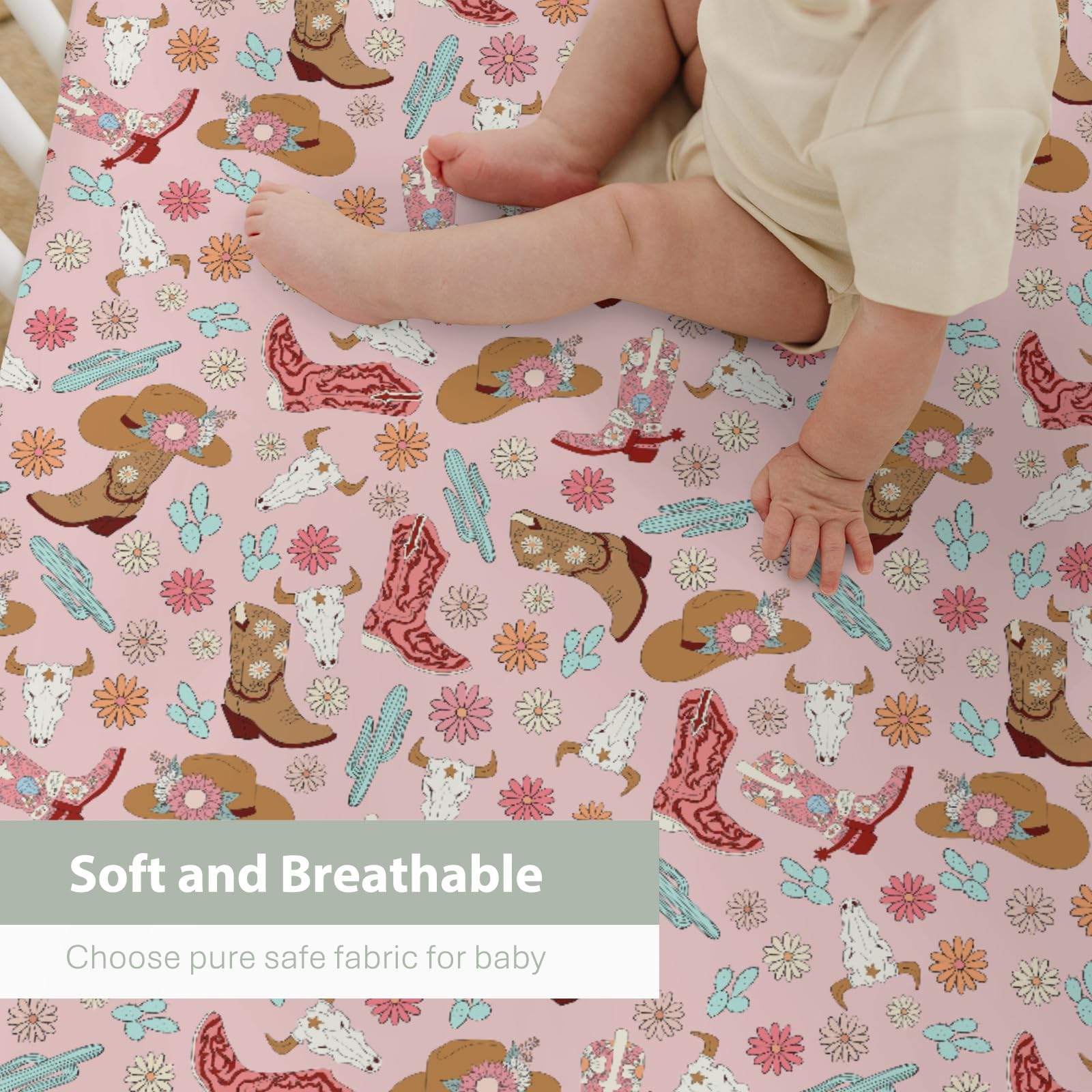 ZoUbqchy silky polyester crib sheet feels soft and breathable for baby comfort