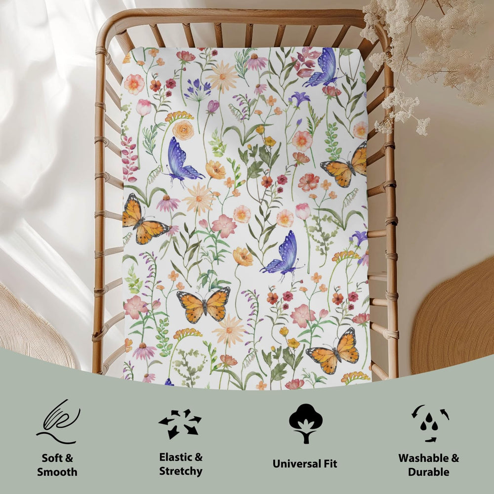 ZoUbqchY Soft Silky Polyester crib sheet feels luxuriously soft on delicate skin.