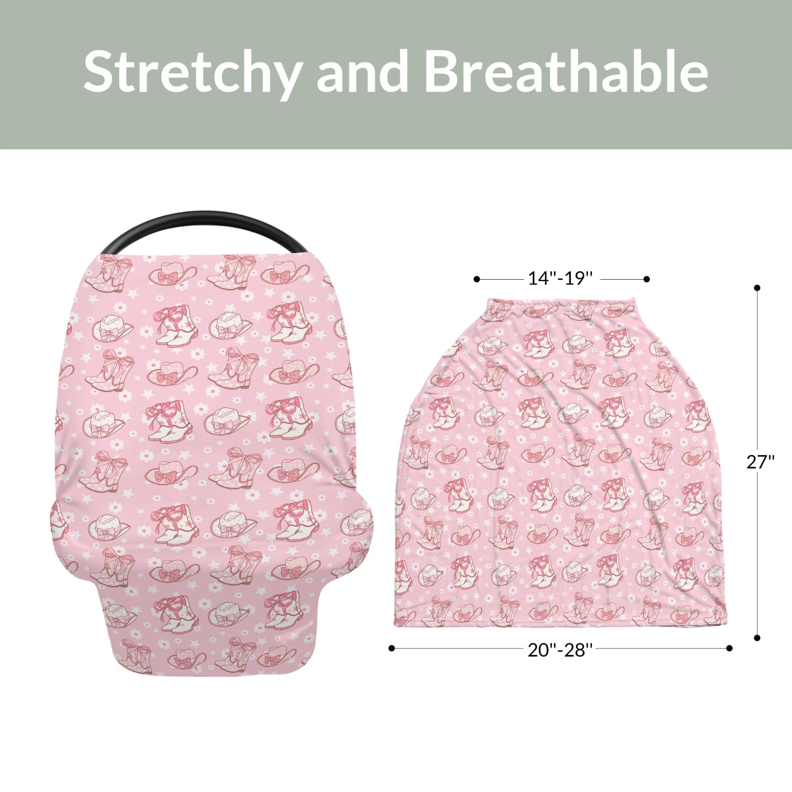 ZoUbqchY stretch fabric demonstrates full coverage while keeping baby comfortable.