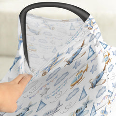 ZoUbqchy stretchy-fabric-closeup shows flexible fit for various car seats.