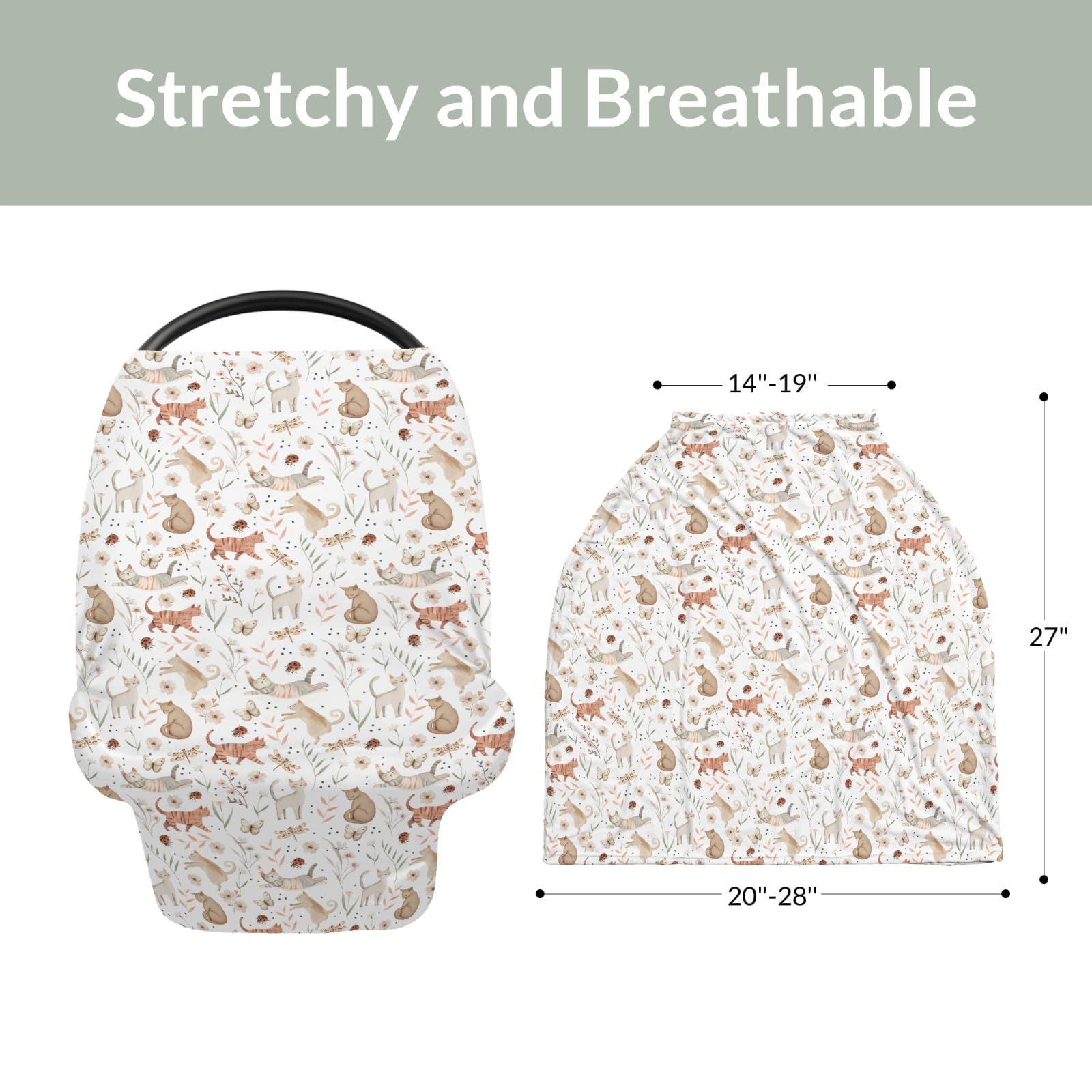 ZoUbqchY stroller and shopping cart cover keeps surfaces clean and safe