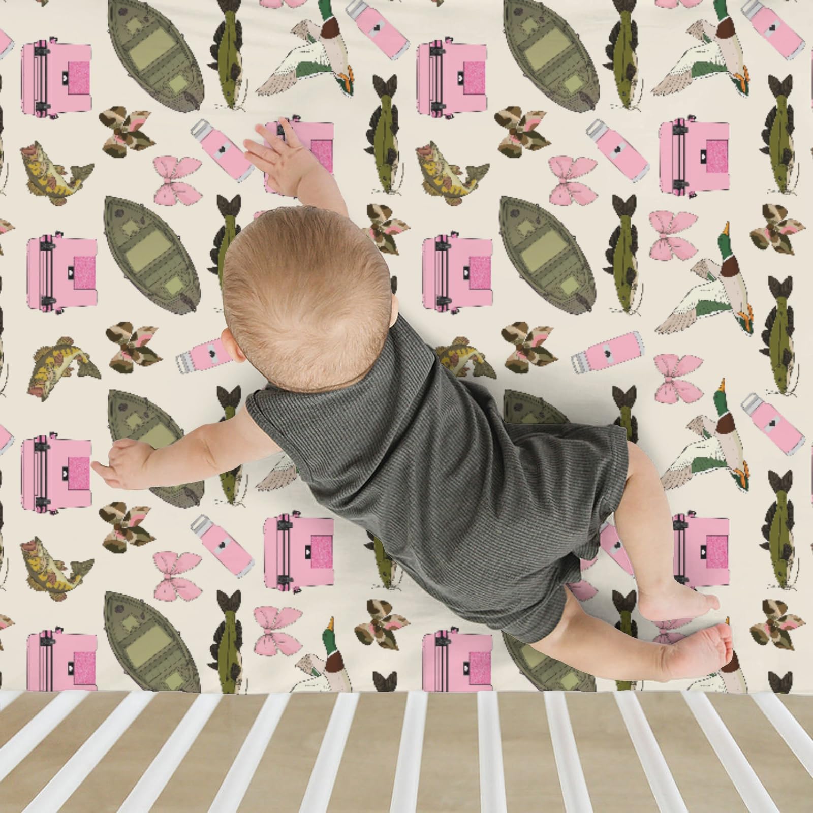 ZoUbqchY unisex crib sheet makes a thoughtful baby shower gift