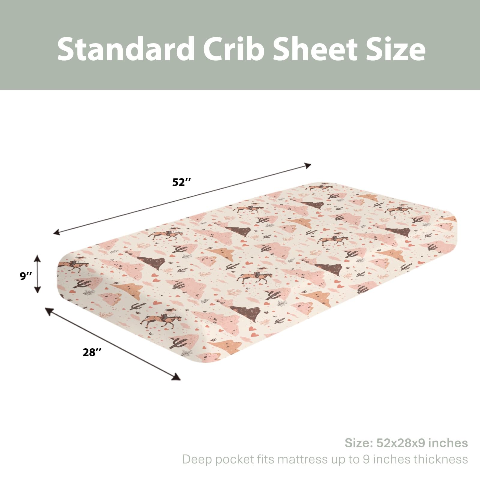 ZoUbqchY Universal-fit sheet for 52x28 inch mattresses with secure elastic.