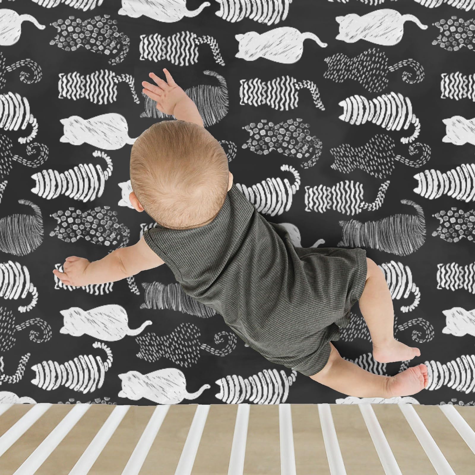 ZoUbqchY vibrant cat patterns brighten the nursery and decor