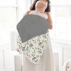 ZoUbqchY vintage mushroom forest blanket on crib with charming pattern.