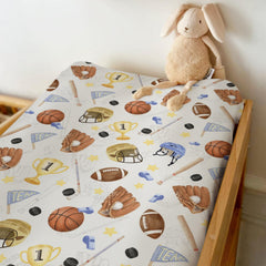 ZoUbqchY vintage-inspired print adds color to nursery during baby changes